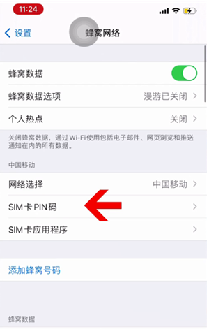 岭口镇苹果14维修网分享如何给iPhone14的SIM卡设置密码 